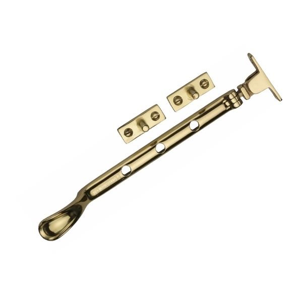 V990 8-PB • 203mm • Polished Brass • Heritage Brass Victorian Casement Stay
